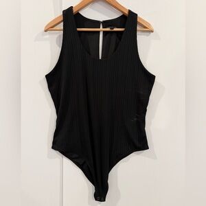 BANANA REPUBLIC Black Ribbed Bodysuit
